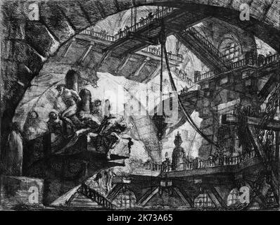 Prigione, Prigioni immaginarie, Giovanni Battista Piranesi, 1760-1761, Museo Berggruen, Berlino, Germania, Europa Foto Stock