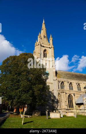 St Andrews Parish Church, Heckington Village, Lincolnshire, Inghilterra. Foto Stock