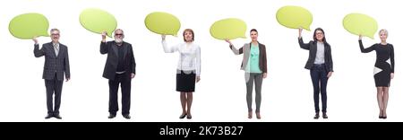 gruppo di persone di successo business con commenti Foto Stock
