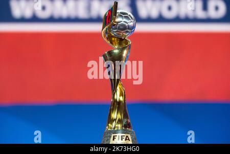 Trofeo della Coppa del mondo FIFA femminile Foto Stock