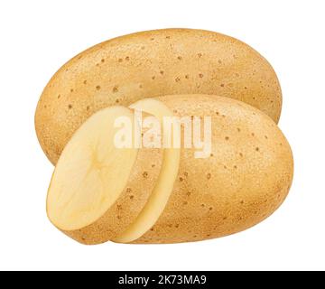 Potato isolato su sfondo bianco con tracciato di ritaglio Foto Stock