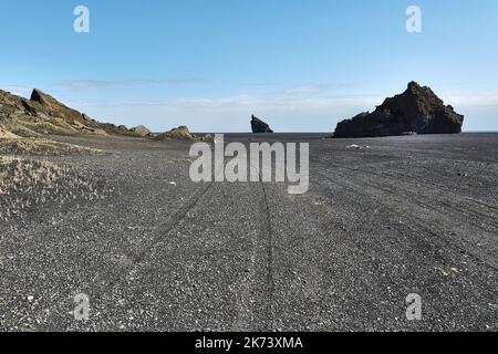 Paesaggio di sabbia nera Foto Stock