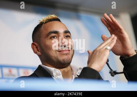 Marsiglia, Francia jan 30th 2017 Dimitri Payet ha detto di aver bisogno di "returtare le sue radici" nel suo ex club, Marsiglia. Il 29 ha firmato un accordo quadriennale e semestrale con il club Ligue 1. Foto Stock