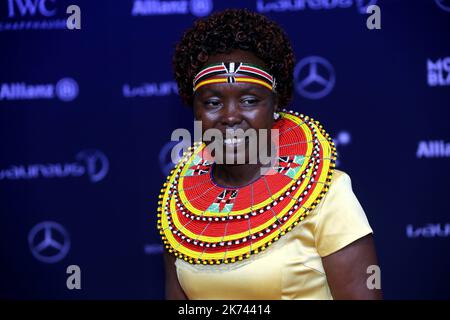 Tegla Loroupe Monaco il 14th febbraio 2017 -Laureus World Sports Awards Foto Stock