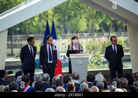 Discorso di Francois Hollande in occasione della commemorazione del genocidio armeno. Foto Stock