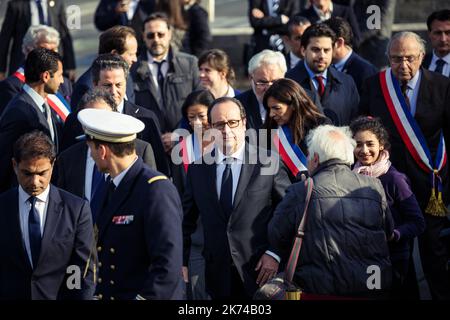 Discorso di Francois Hollande in occasione della commemorazione del genocidio armeno. Foto Stock