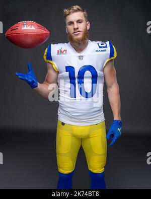 Cooper Kupp, ricevitore ampio per la squadra di football americano Los Angeles Rams Foto Stock