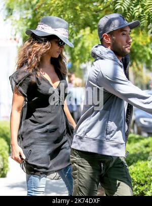 Halle Berry è visto fuori e circa al ristorante Gracias Madre a West Hollywood. Foto Stock