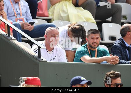 ANDRE AGASSI (usa) coach de NOVAK DJOKOVIC (srb) Foto Stock