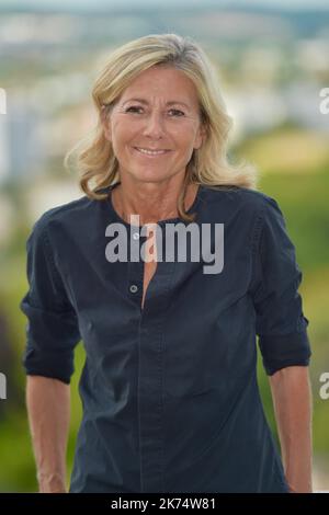 Claire Chazal arriva per il Festival du film francofono d'Angouleme Foto Stock