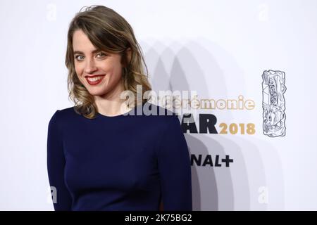 43rd Cesar Awards tenutosi presso la Salle Pleyel di Parigi, in Francia, il 2nd marzo 2018 Adele Haenel Foto Stock