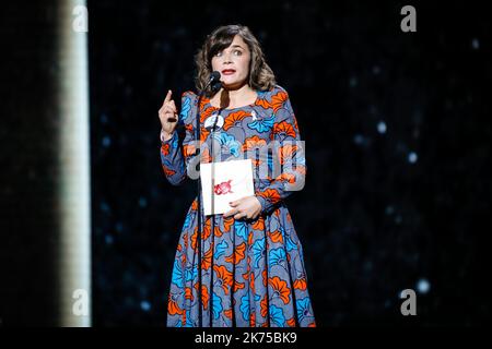 Blanche Gardin è in scena durante la cerimonia annuale di premiazione Cesar del 43rd che si è tenuta presso la sala concerti Salle Pleyel di Parigi, in Francia, il 02 marzo 2018. Foto Stock