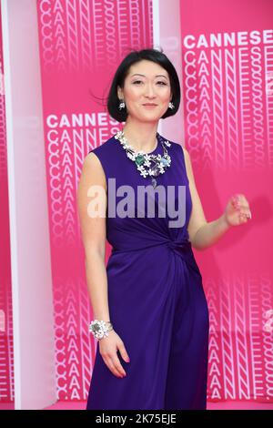 Fleur Pellerin, donna d'affari francese, al tappeto rosa di fronte al Palazzo del Festival durante il Festival di Cannes 1st a Cannes, 07 aprile 2018. L'evento si svolgerà dal 04 al 11 aprile Foto Stock