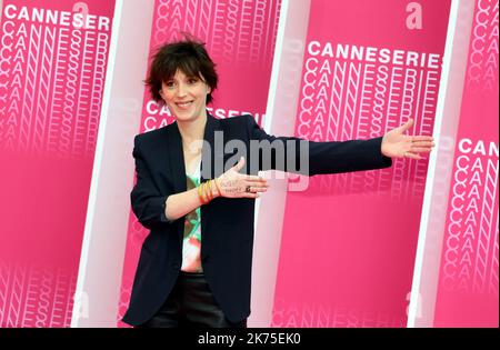 firenze loiret carpet rosa davanti al Palazzo del Festival durante il Festival di Cannes 1st a Cannes, 07 aprile 2018. L'evento si svolgerà dalle 04 alle 11 Apri Foto Stock