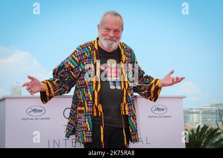 Terry Gilliam partecipa all'uomo che ha ucciso Don Chisciotte Photocall durante il Festival del Cinema di Cannes del 71st Foto Stock