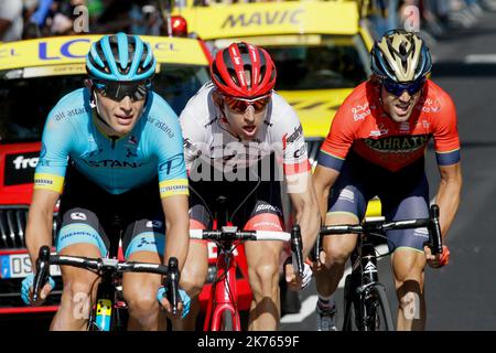 Magnus Cort NIELSEN, Bauke MOLLEMA e Jon IZAGUIRRE Foto Stock