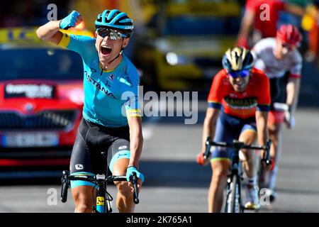 Magnus Cort NIELSEN Jon IZAGUIRRE et Bauke MOLLEMA. Foto Stock