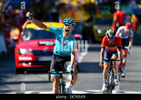 Magnus Cort NIELSEN Jon IZAGUIRRE et Bauke MOLLEMA. Foto Stock