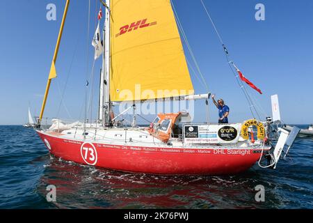 Susie Goodall durante il ritorno del 1968 Sunday Times Golden Globe Yacht Race. Foto Stock