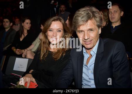 Guy lagache et sa femme durante il 34th Victoires de la Musique a la Seine musicale il 08 febbraio 2019 a Boulogne Billancourt, Francia Foto Stock