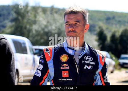 ©PHOTOPQR/CORSE MATIN ; Essais Hyundai i20 WRC sur les routes de Aghione en vue du Tour de Corse WRC 2019. Sébastien Loeb Foto Xavier GRIMALDI Bastia 14/03/2019 Sebastian Loeb di Francia guida il suo Hyundai i20 il 14 marzo 2019 per la prossima CORSICA linea Tour de Corse *** Caption locale *** Foto Stock