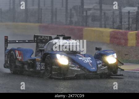 Centro benessere. Francorchamps. ; 04/05/2019; Sport di motori . Settore automobilistico. Resistenza. Campionato del mondo . WEC. 6 ore di Spa Francorchamps. 36 . Signatech Alpine . Francia . Alpine A470 – Gibson . LMP2 . *** Didascalia locale *** Foto Stock