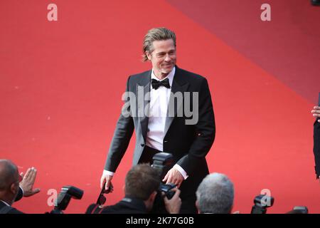 Brad Pitt partecipa al concorso Once upon a Time in Hollywood Premiere che si tiene durante il Cannes Film Festival 72nd a Cannes, Francia. Foto Stock