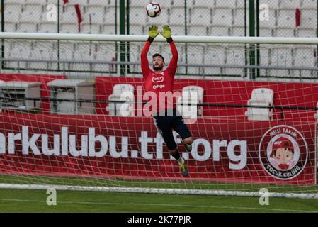 Â-PHOTOPQR/LE PARISIEN/Olivier CORSAN ; Konya, Turquie, le 7 juin 2019. Entrainement de l'Ã©quipe de France de football, la veille du match de qualification pour l'Euro contre la Turquie. Sur la photo : HUGO LLLLORIS - 2019/06/07. Nazionale francese di calcio in Turchia. Foto Stock