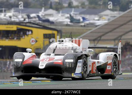 8 Toyota Gazoo Racing Japon Toyota TS05 – Hybrid LMP1 Sebastien Buemi Suisse Kazuki Nakajima Japon Fernando Alonso Espagne durante la 87th° edizione della 24 ore di le Mans endurance, il 15 giugno 2019, a le Mans nella Francia nordoccidentale. Foto Stock