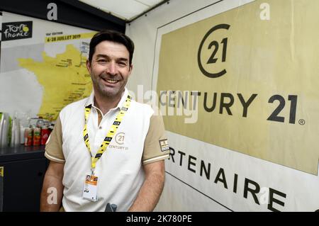 ©PHOTOPQR/L'EST REPUBLICAIN ; SPORT - CICLISMO - TOUR DE FRANCE 2019 - TDF - EDIZIONE 106EME - PARTENZA - ETAPE 3 - BINCHE - EPERNAY. Binche 8 juillet 2019. L'ancien coureur cycliste Christophe MENGIN. FOTO Alexandre MARCHI. La quarta tappa dell'edizione 106th del Tour de France tra Reims e Nancy, Francia orientale, il 9 luglio 2019, Foto Stock