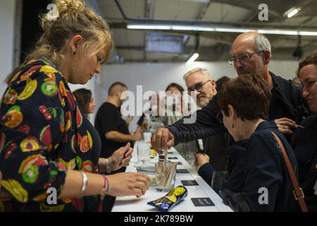 Il 'disgustoso Museo del cibo' vi invita in Francia nel quadro delle tabelle di Nantes, cinque giorni di animazioni per pensare ai piatti di oggi e di domani. Foto Stock