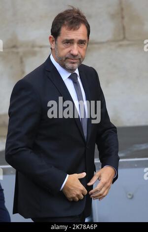 Ex presidente francese Jacques Chirac funerale all'Eglise Saint-Sulpice (Chiesa di San Sulpito) a Parigi il 30 settembre 2019, nella foto: Christophe Castaner. Â Pierre Teyssot / Maxppp Foto Stock