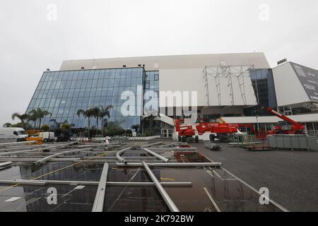 Cannes, Francia, 5th 2020 marzo - a causa della paura del coronavirus, il festival MIPTV è stato cancellato ogni giorno. MIPTV (Marche International des Programs de Television) è un evento di mercato dei contenuti in cui le figure del settore possono collegarsi in rete sulla co-produzione, l'acquisto, la vendita, il finanziamento e la distribuzione di opere di intrattenimento. La data di scadenza era da marzo 30 ad aprile 2. Foto Stock