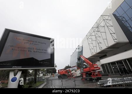 Cannes, Francia, 5th 2020 marzo - a causa della paura del coronavirus, il festival MIPTV è stato cancellato ogni giorno. MIPTV (Marche International des Programs de Television) è un evento di mercato dei contenuti in cui le figure del settore possono collegarsi in rete sulla co-produzione, l'acquisto, la vendita, il finanziamento e la distribuzione di opere di intrattenimento. La data di scadenza era da marzo 30 ad aprile 2. Foto Stock