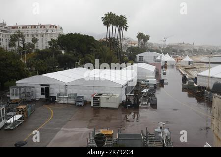 Cannes, Francia, 5th 2020 marzo - a causa della paura del coronavirus, il festival MIPTV è stato cancellato ogni giorno. MIPTV (Marche International des Programs de Television) è un evento di mercato dei contenuti in cui le figure del settore possono collegarsi in rete sulla co-produzione, l'acquisto, la vendita, il finanziamento e la distribuzione di opere di intrattenimento. La data di scadenza era da marzo 30 ad aprile 2. Foto Stock