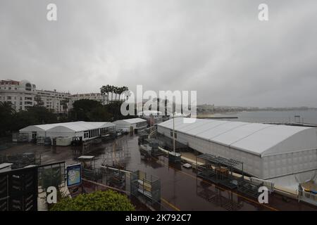 Cannes, Francia, 5th 2020 marzo - a causa della paura del coronavirus, il festival MIPTV è stato cancellato ogni giorno. MIPTV (Marche International des Programs de Television) è un evento di mercato dei contenuti in cui le figure del settore possono collegarsi in rete sulla co-produzione, l'acquisto, la vendita, il finanziamento e la distribuzione di opere di intrattenimento. La data di scadenza era da marzo 30 ad aprile 2. Foto Stock