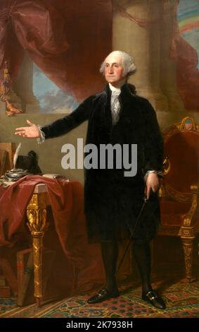 George Washington, 22 feb 1732 - 14 dic 1799 ritratto di Gilbert Stuart Foto Stock