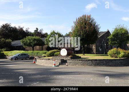 Esterno della distilleria Blair Atholl Pitlochry Scotland Agosto 2021 Foto Stock