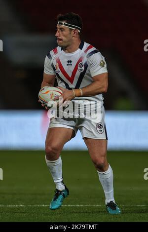 Doncaster, Regno Unito. 17th Ott 2022. Benjamin Garcia di Francia durante la partita della Coppa del mondo di rugby 2021 Francia vs Grecia all'Eco-Power Stadium, Doncaster, Regno Unito, 17th ottobre 2022 (Foto di Mark Cosgrove/News Images) Credit: News Images LTD/Alamy Live News Foto Stock