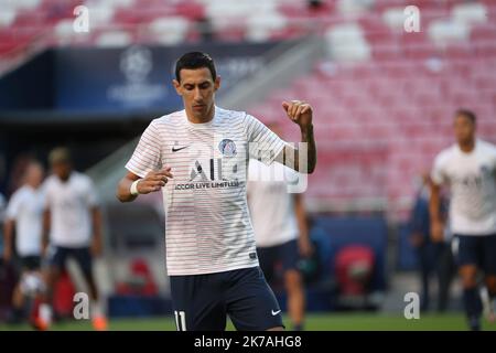 ©PHOTOPQR/LE PARISIEN/ARNAUD JOURNOIS ; LISBONNE ; FOOTBALL FINALE DE LA LIGUE DES CHAMPIONS . LISBONNE . ESTADIO DA LUZ . 23/08/2020 . PARIGI SG - BAYERN MONACO di Maria la finale della UEFA Champions League tra Parigi Saint-Germain e Bayern Monaco all'Estadio do Sport Lisboa e Benfica il 23 agosto 2020 a Lisbona, Portogallo. Foto Stock