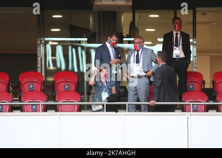 ©PHOTOPQR/LE PARISIEN/ARNAUD JOURNOIS ; LISBONNE ; FOOTBALL FINALE DE LA LIGUE DES CHAMPIONS . LISBONNE . ESTADIO DA LUZ . 23/08/2020 . PARIGI SG - BAYERN MUNICH Anne Hidalgo la finale della UEFA Champions League tra Parigi Saint-Germain e Bayern Munich all'Estadio do Sport Lisboa e Benfica il 23 agosto 2020 a Lisbona, Portogallo. Foto Stock