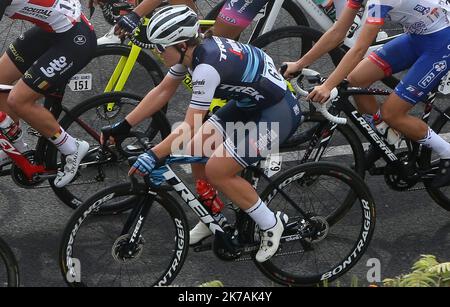 ©Laurent Lairys/MAXPPP - Lauretta HANSON of TREK - SEGAFREDO durante l'UCI Women's World Tour, la Course by le Tour 2020, Nizza - Nizza (96 km) il 29 agosto 2020 a Nizza, Francia - Foto Laurent Lairys / MAXPPP Foto Stock