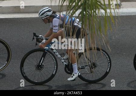 ©Laurent Lairys/MAXPPP - Elizabeth DEIGNAN of TREK - SEGAFREDO durante l'UCI Women's World Tour, la Course by le Tour 2020, Nizza - Nizza (96 km) il 29 agosto 2020 a Nizza, Francia - Foto Laurent Lairys /MAXPPP Foto Stock