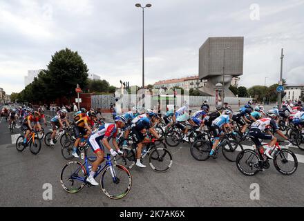 ©PHOTOPQR/NICE MATIN/Jean Francois Ottonello ; Nice ; 29/08/2020 ; OTTONELLO JEAN-FRANCOIS - Samedi 29 août 2020 à Nice - Grand départ du Tour de France - 1ère étape Nice-Nice Moyen Pays. Foto Stock