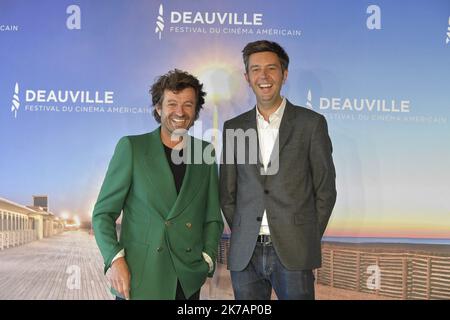 ©PHOTOPQR/OUEST FRANCE/Daniel FOURAY ; Deauville ; 05/09/2020 ; Deauville . 46e festival du cinéma américain . Documentario . Pierre et Lescure . Philippe Lezin . Réalisateur . Maxime Switek . Réalisateur . - Festival del cinema americano a Deauville, Francia, il settembre 5th 2020 Foto Stock