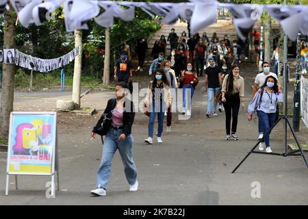 ©PHOTOPQR/PRESSE OCEAN/ROMAIN BOULANGER ; ; ; NANTES LE MERCREDI 23 SETTEMBRE 2020, AMBIANCE CAMPUS UNIVERSITE DE NANTES, CHEMIN DE LA CENSIVE DU TERTRE - 2020/09/24. Università di Nantes, Francia occidentale Foto Stock