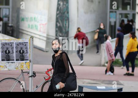 ©PHOTOPQR/PRESSE OCEAN/ROMAIN BOULANGER ; ; ; NANTES LE MERCREDI 23 SETTEMBRE 2020, AMBIANCE CAMPUS UNIVERSITE DE NANTES, CHEMIN DE LA CENSIVE DU TERTRE - 2020/09/24. Università di Nantes, Francia occidentale Foto Stock