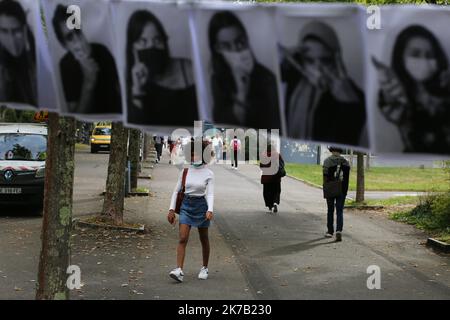 ©PHOTOPQR/PRESSE OCEAN/ROMAIN BOULANGER ; ; ; NANTES LE MERCREDI 23 SETTEMBRE 2020, AMBIANCE CAMPUS UNIVERSITE DE NANTES, CHEMIN DE LA CENSIVE DU TERTRE - 2020/09/24. Università di Nantes, Francia occidentale Foto Stock