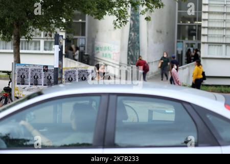 ©PHOTOPQR/PRESSE OCEAN/ROMAIN BOULANGER ; ; ; NANTES LE MERCREDI 23 SETTEMBRE 2020, AMBIANCE CAMPUS UNIVERSITE DE NANTES, CHEMIN DE LA CENSIVE DU TERTRE - 2020/09/24. Università di Nantes, Francia occidentale Foto Stock