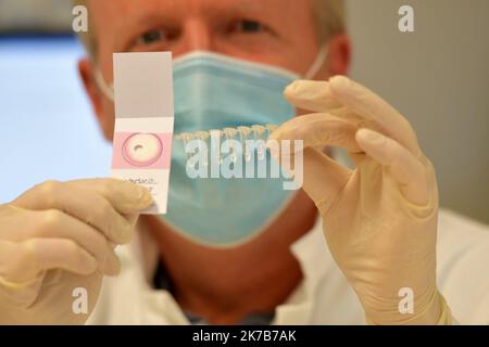 ©PHOTOPQR/LA DEPECHE DU MIDI/NATHALIE SAINT-AFFRE ; TOULOUSE ; 28/09/2020 ; AXIOTIS CONCEPT DE TEST COVID A DOMICILE TOULOUSE FRANCE SEPT 2020 AXIOTIS HOME COVID TEST CONCEPT Foto Stock